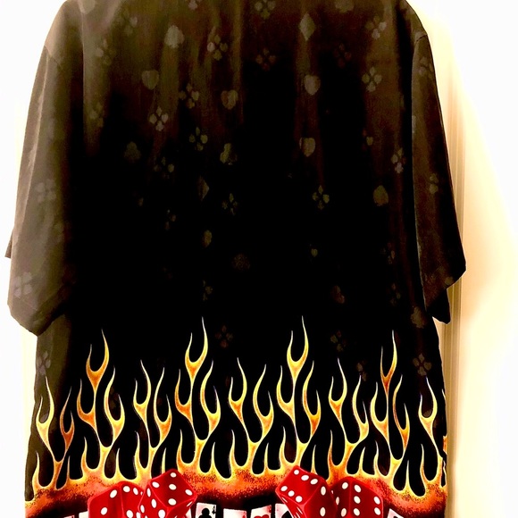 Xnt Men's Las Vegas Card Shirt, Black - Picture 3 of 5